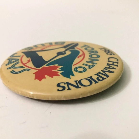Vintage  1985 Toronto Blue Jays Champions Pin Back Button - Picture 11 of 12